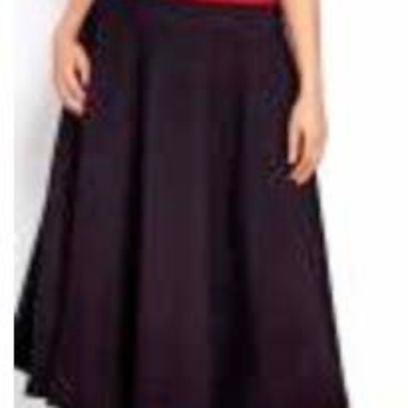 NEW PHOTOS! MIDI SKIRT, BLACK, SIZE 24, MADE IN CANADA!, PULL ON, MICHEL STUDIO - Picture 1 of 8